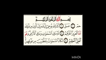 سورة الشورى #سورةالفاتحة #اكسبلور #المصحف #سورةالكوثر #لايك #الرحمن #سورةالاخلاص #حالات_واتس