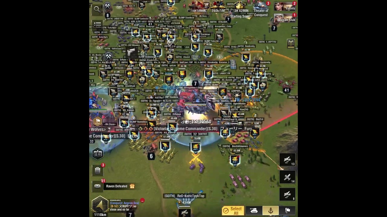 Fury (S.30) defense against GOTH (S3) | Aegean Sea | epic battlefield | Warpath : Ace shooter