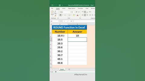 How to Use ROUND Function in Excel #excel #shortvideo #shorts
