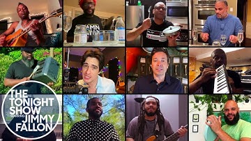 Jimmy Fallon, Brendon Urie & The Roots Remix "Under Pressure" (At-Home Instruments)