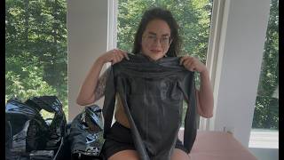 Unboxing Latex Catsuit, Latex Gloves, Goth Boots and Shiny Jacket!