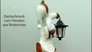 Dachschmuck | Schlafwandler mit Kissen und Solarlaterne