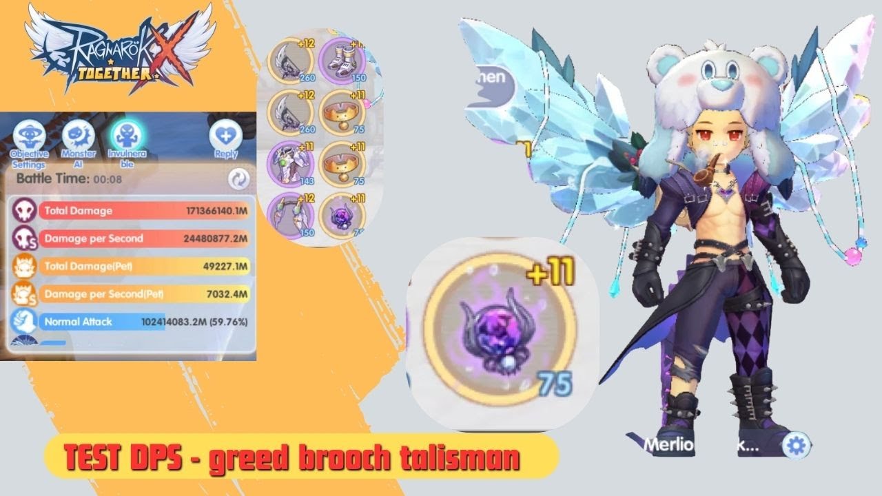 ROX - TEST DPS Talisman Greed Brooch