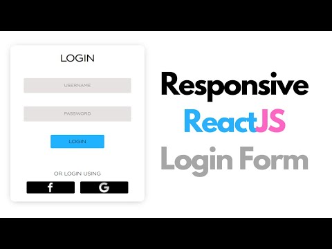 Responsive Login Form Using React JS [2022]