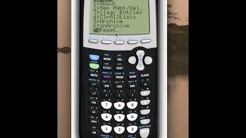 How to Clear a TI 84 Calculator