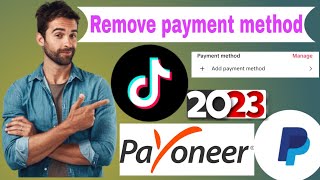 How to remove tiktok payment method | delete payment method in tiktok | change payment method tiktok