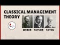 Classical Management Theory