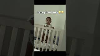 Zaza getting arrested 😭 poor baby #funny #trending #baby #cute