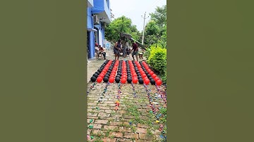 200 Red Vs Black Balloon Popping Challenge #game #shorts