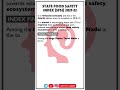 State Food Safety Index (SFSI) for 2021-22 | Science & Technology for UPSC | UPSC/UPPSC Prelims 2023