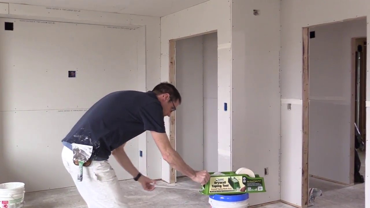 Myron Ferguson Video 4 Ready to tape drywall with the TapeBuddy tool