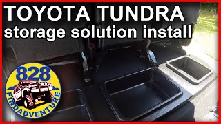 How to: Install Toyota Tundra under seat storage solution complete install