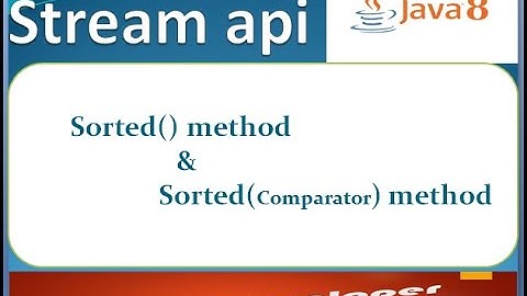 05. Sorted and sorted with comparator method in Stream api