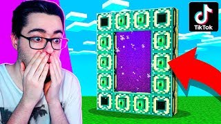 ? PROBAMOS los TIKTOK MAS VIRALES DE MINECRAFT ¿FUNCIONARAN? ? MINECRAFT TIKTOKS 7