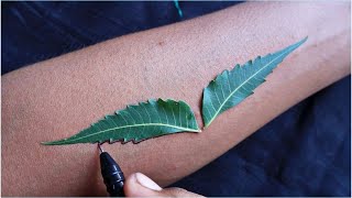 Making DIY temporary tattoo with leaves's help || don't miss this