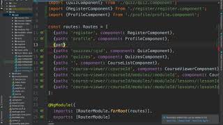 Configuring routing of Angular JS user login, register, profile components 1 of 2 cs5610o sp20 12303