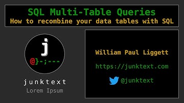 SQL Multi-Table Queries