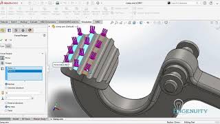 SolidWorks Simulation: Static Study of a Clamp Arm | Stress & Displacement Analysis