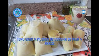 topo gigio y pilones de concha de piña y arroz , las recetas de anita