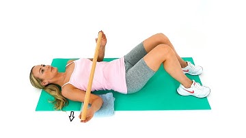 Shoulder External Rotation with Dowel Rod Lying