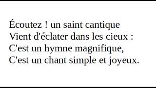 Ecoutez un saint cantique - (a cappella, 3 voix)