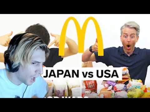 XQC REACTS TO US VS JAPAN MCDONALDS | FOOD WARS (w/chat) !