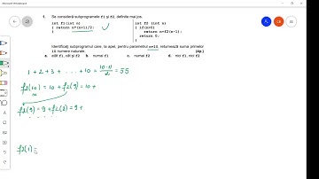 C++  Funcții recursive - Bac 2013