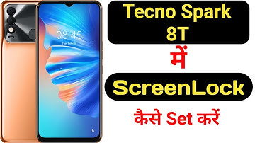 How to set screenlock in Tecno Spark 8T || Tecno Spark 8T me pin aur password lock kaise set kare ||