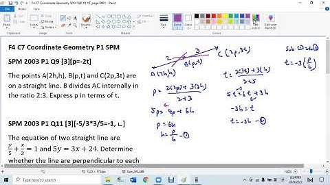 F4 C7 Geometry Coordinate SPM Paper 1 2003 - 2019