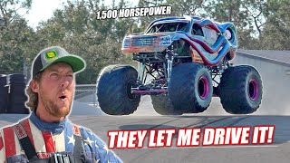 I Got To RIP a Supercharged Big Block MONSTER TRUCK in the Freedom Factory!!! (HUGE JUMPS)