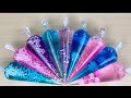 Making Clear Blue Beads Slime With Piping Bags 💙 | Satisfying &amp; Relaxing Slime ASMR