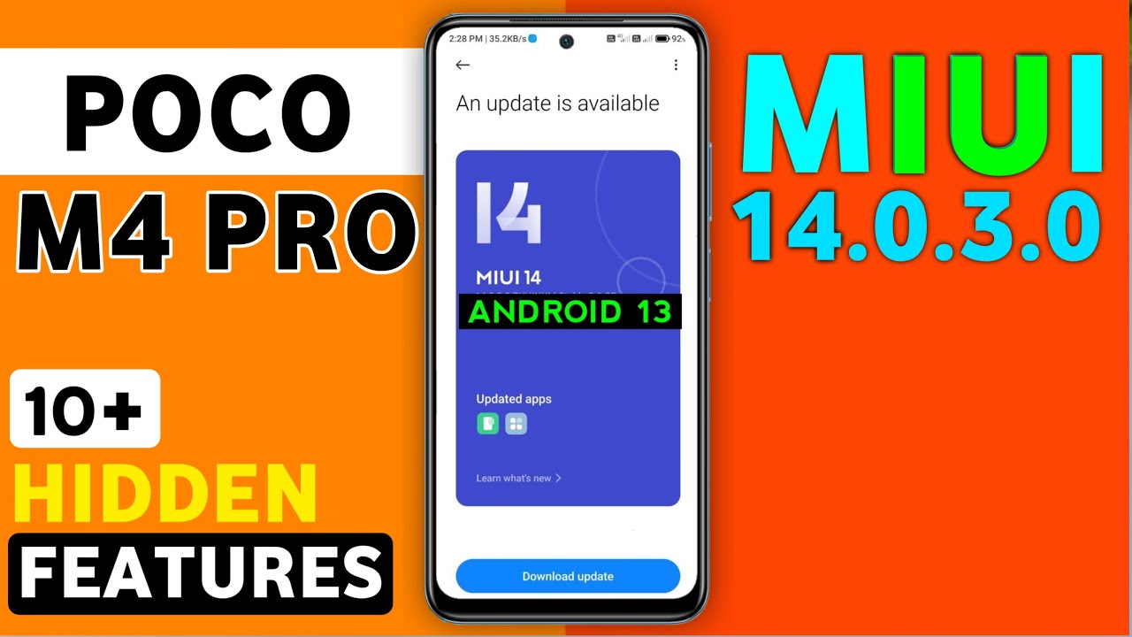 POCO M4 PRO MIUI 14.0.3.0 Update Features | 54+ Hidden Features | Poco ...