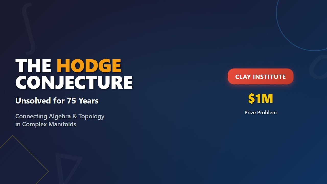 The Hodge Conjecture Explained: Bridging Algebra and Topology ...