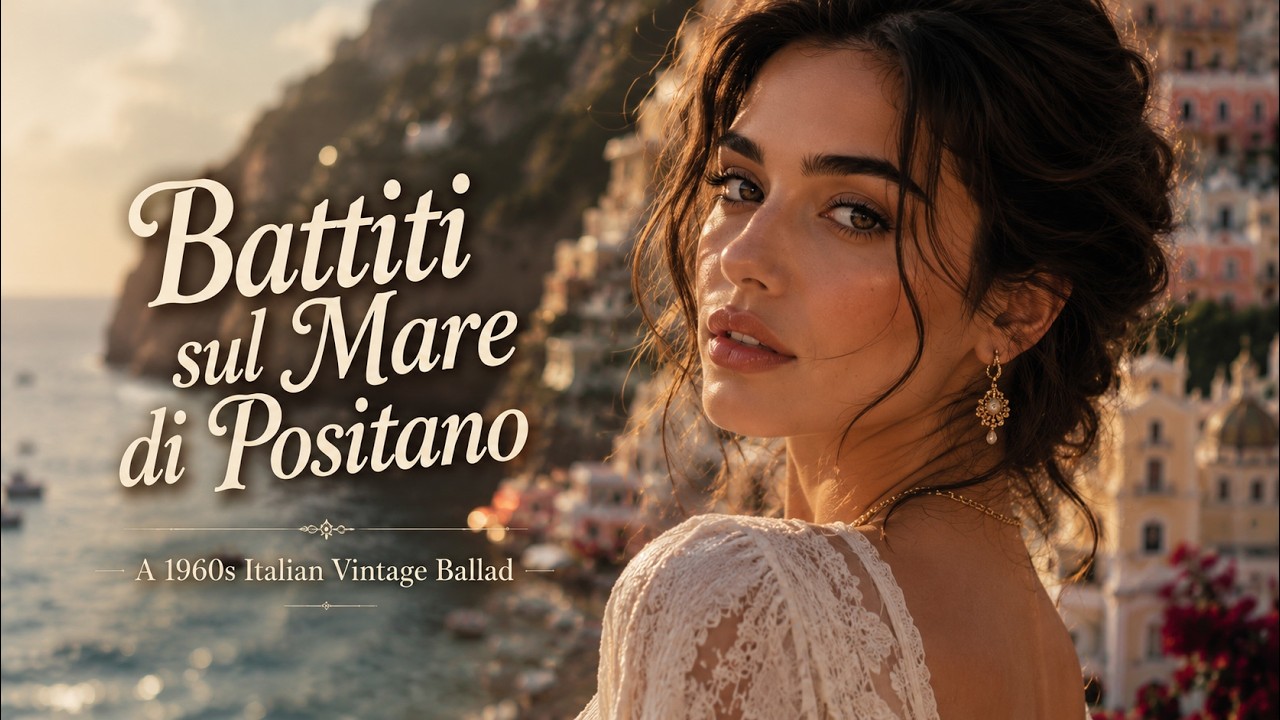Battiti sul Mare di Positano 🌊 A 1960s Italian Vintage Love Ballad | Italian Love Song (Music Video