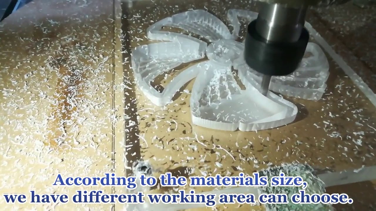 Interesting! Processing acrylic fan with STM1325 4x8 CNC router machine ...