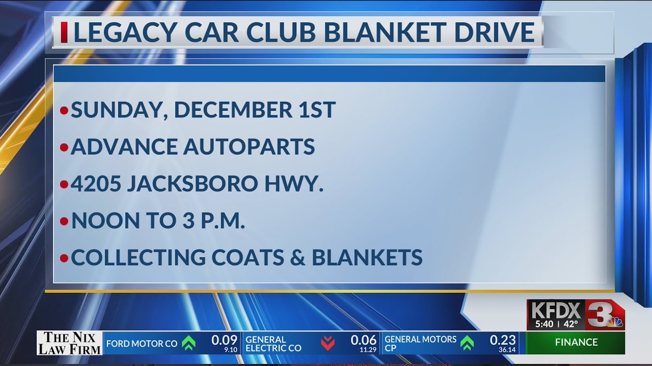 Legacy Car Club blanket drive YouTube