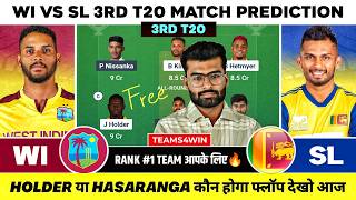 WI vs SL Dream11 Team, WI vs SL Dream11 Prediction, West Indies vs Sri Lanka Dream11 3RD T20I Today screenshot 3