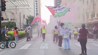 Pro-Palestinian protest makes its way through Dallas