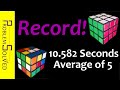 Rubik&#39;s Cube RECORD Average: 10.582 seconds