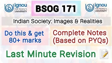 BSOG 171 - Complete PYQ based Notes | Last Minute Revision