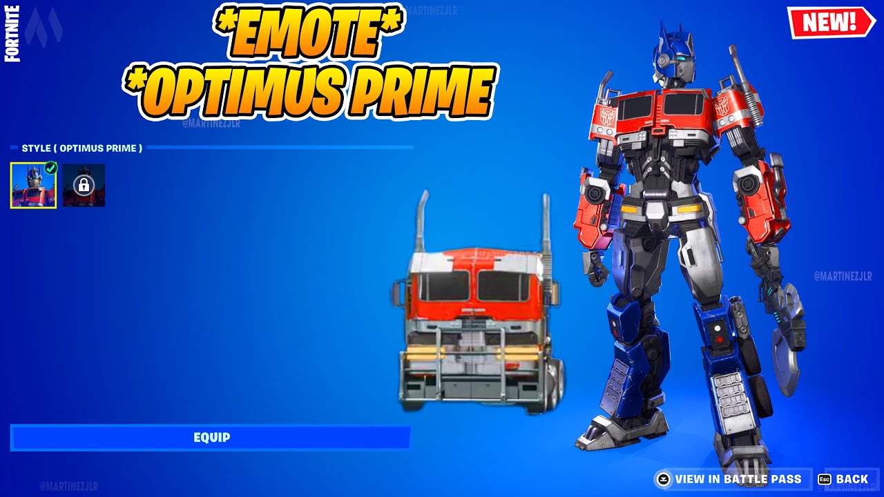 Welp, now we have a truck emote for the Transformers x fortnite