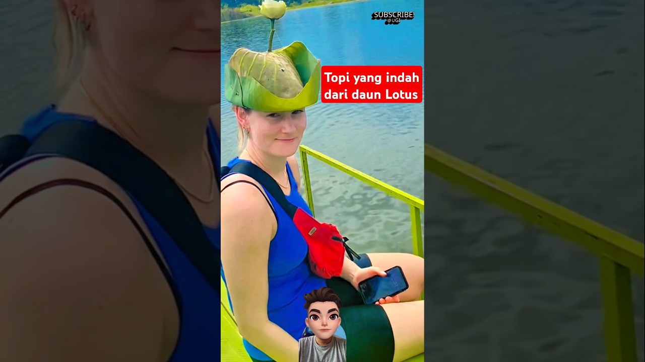 Topi dari daun Lotus (teratai)🥰