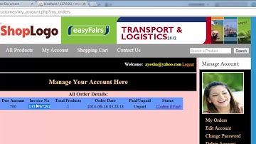 46 E Commerce website in PHP & MySQL in Urdu Hindi part 47 customer account confirm payment