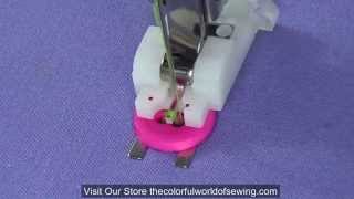 How to Use the Button Sewing Foot by The Colorful World of Sewing 16,558 views 8 years ago 5 minutes, 4 seconds