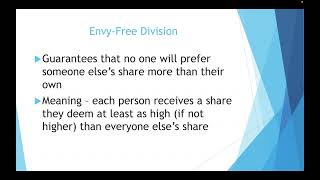 Fair Division: Envy-Free, Pareto Optimal, and Equitable Division Net Worth