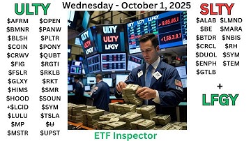 YieldMax Weekly Paying ETFs ULTY, SLTY & LFGY Trades & Holdings Declaration Day Wed October 1, 2025