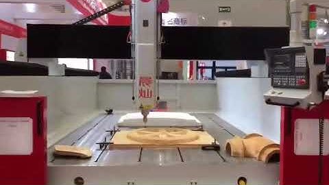 Large wood patterns milling by CNC Pattern Router with 3000x5000mm at MetalChina 2019 in Shanghai