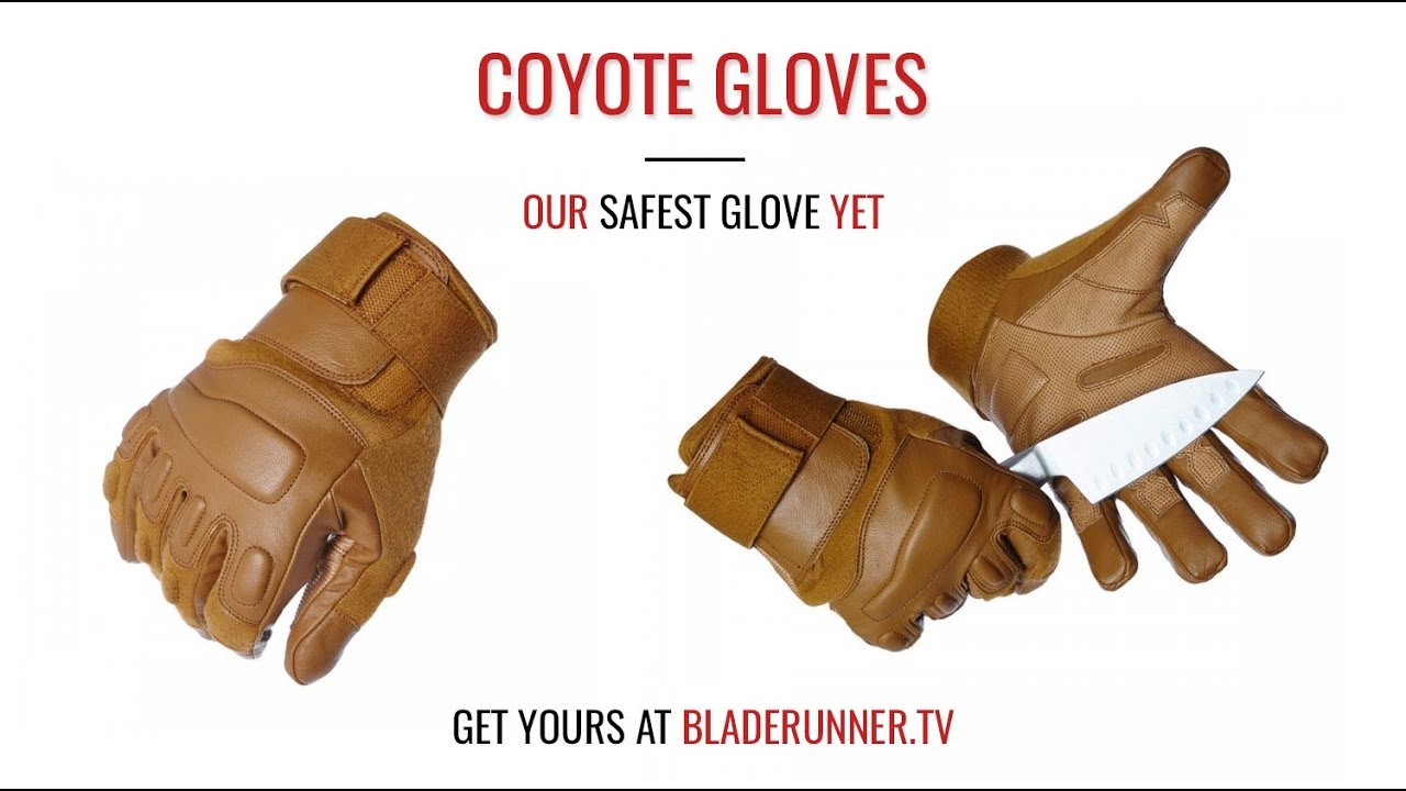 Cut proof test of the new cut resistant Coyote Glove from Bladerunner ...