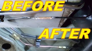 Changing a part of a hydraulic suspension pipe | Citroen C5