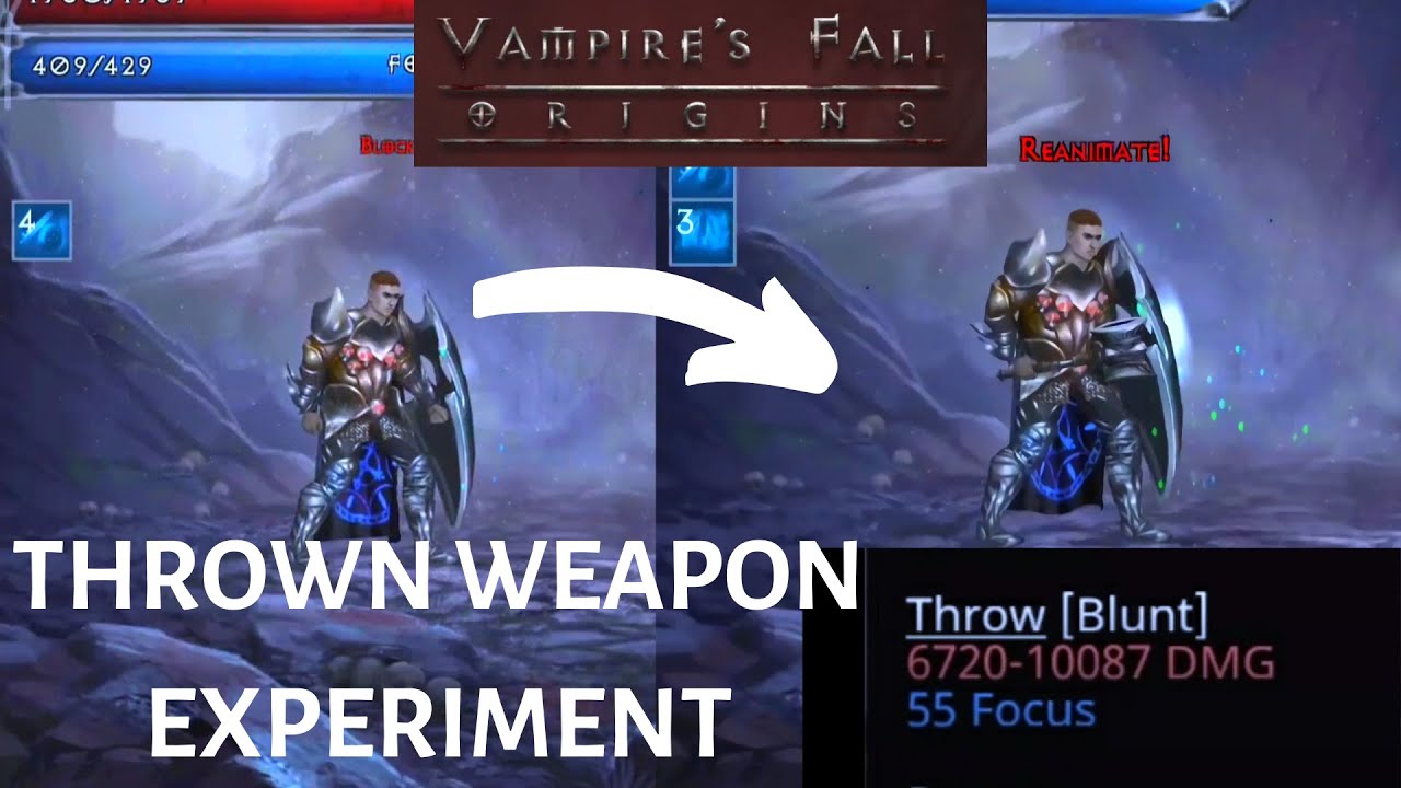 EXPERIMENTING THROWN WEAPON || VAMPIRE'S FALL ORIGINS - YouTube